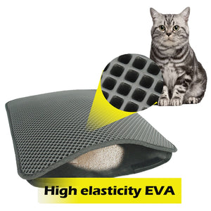 Waterproof Pet Cat Litter Mat EVA Double Layer Cat Litter Trapping Pet Litter Cat Mat Clean Pad Products For Cats Accessories