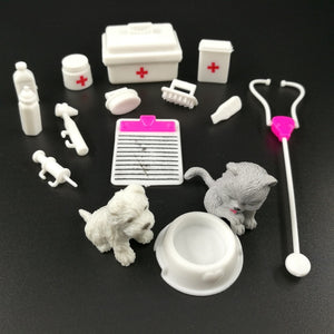 Doll Playset Medical equipment kit Supplies Doll Pet For Barbie Doll Accessories Baby Toys Christmas Gift Doll House Decoration